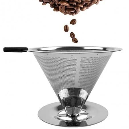 Coador De Café Filtro 101 Reutilizável Aço Inox 10 Cm