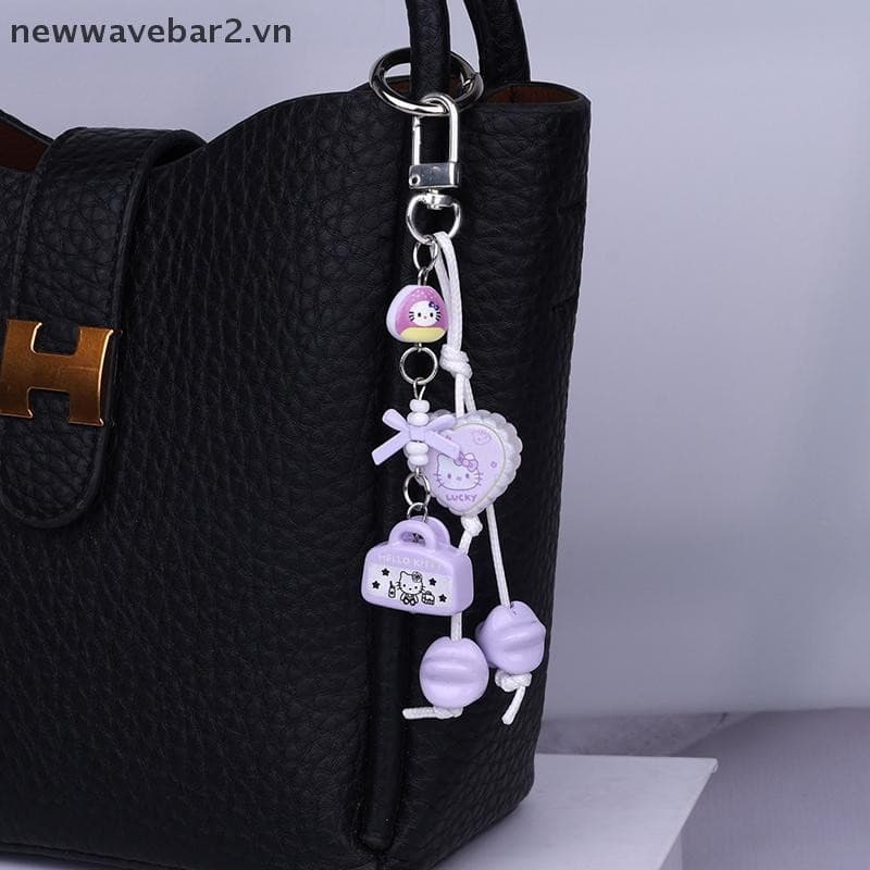 Chaveiro Kawaii Hello Kitty Coração Estrela Charme Corrente De Telefone Pingente Bolsa Pendan Para Meninas Mulheres Deco