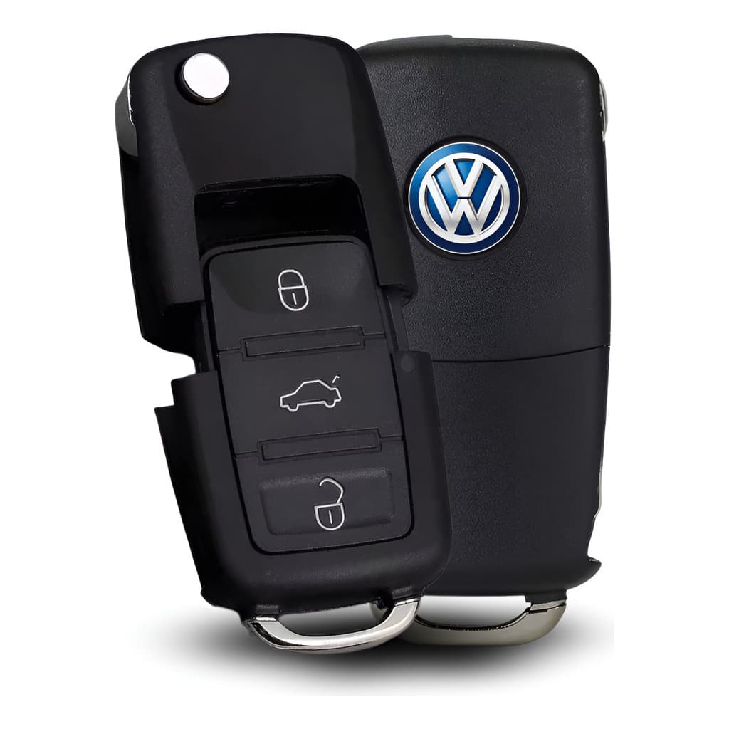 Chave Canivete Volkswagen Gol Voyage Saveiro G5 3 Botões Vw