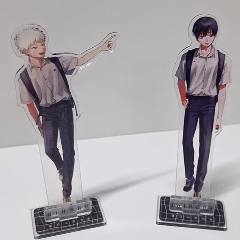 2 Unidades/Pacote Anime O Verão Hikaru Morrerd Modelos De Placa De Mesa Yoshiki Acrílico Suporte Modelo Brinquedo Figura