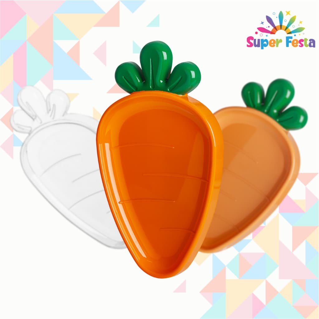 Kit 3 Bandeja Petisqueiras Cenoura Páscoa Varias Cores