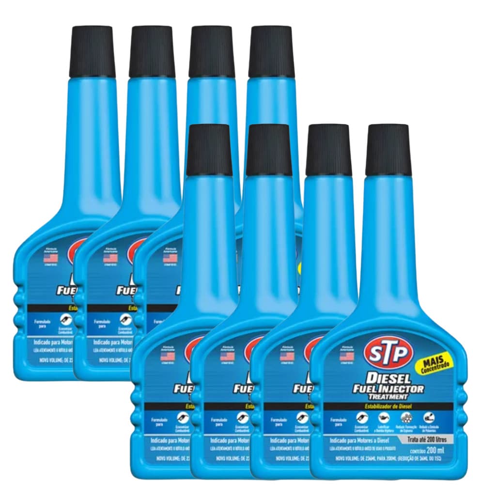 Kit 8 Aditivos STP Fuel Injector Treatment Diesel Limpeza Sistema Injetor Descarbonizante Economia