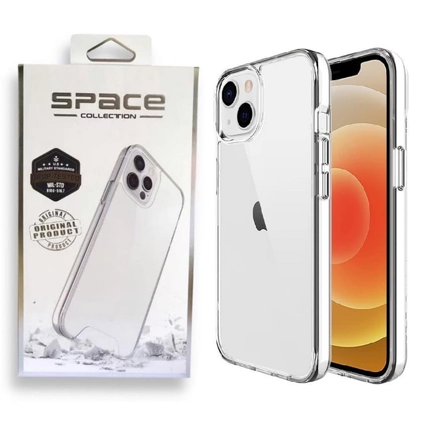Capa Capinha Space Transparente Anti Impacto Case Apple IPhone XR 11 12 13 14 15 16 17 Pro Max Plus