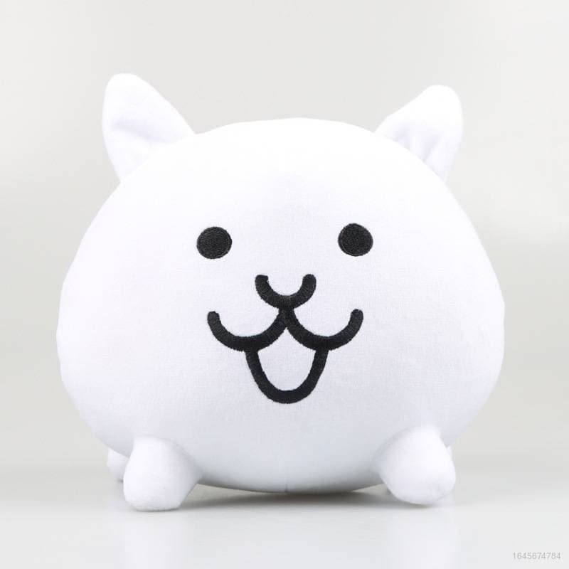 20cm O Brinquedo de Pelúcia The Battle Cats Gato Neko Branco Brinquedo Macio Figura de Anime de Desenho Animado Brinqued