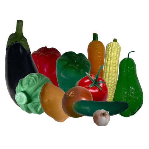 Kit 12 Legumes De Plástico Realista Decorativa Educacional
