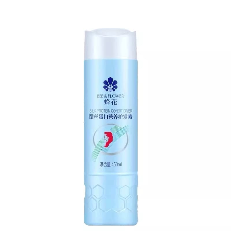 Condicionador nutricional de proteína de seda de abelha 450ml repara seco e danificado melhora o condicionador suavizant