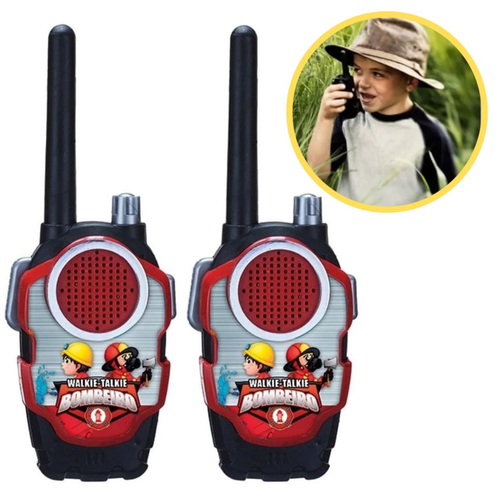 Walkie Talkie Infantil Rádio Comunicador Brinquedo Criança Alcance 20m +3 Anos Interfone Brinquedo