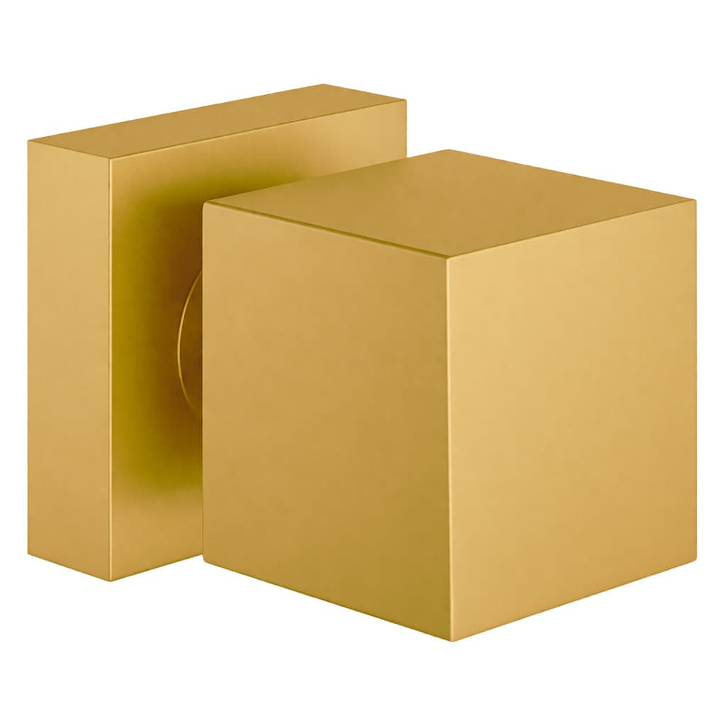 Acabamento para Registro base deca Quadrado  de 1/2 ou 3/4 Dourado Fosco