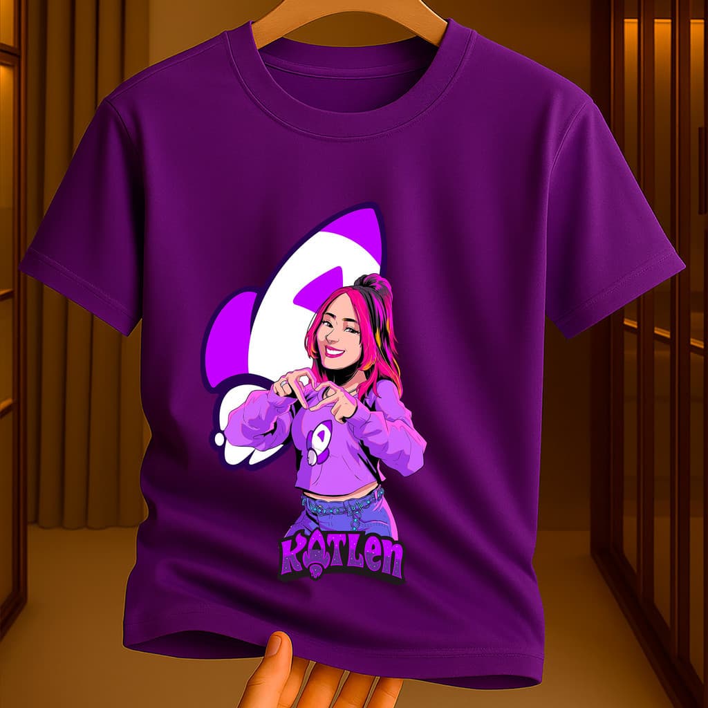 Camiseta Infantil Emilly Vick Moda Influencer Youtubers Grupo dos Rosa Novo Lançamento Robson Leozin Void  Katlen Emili