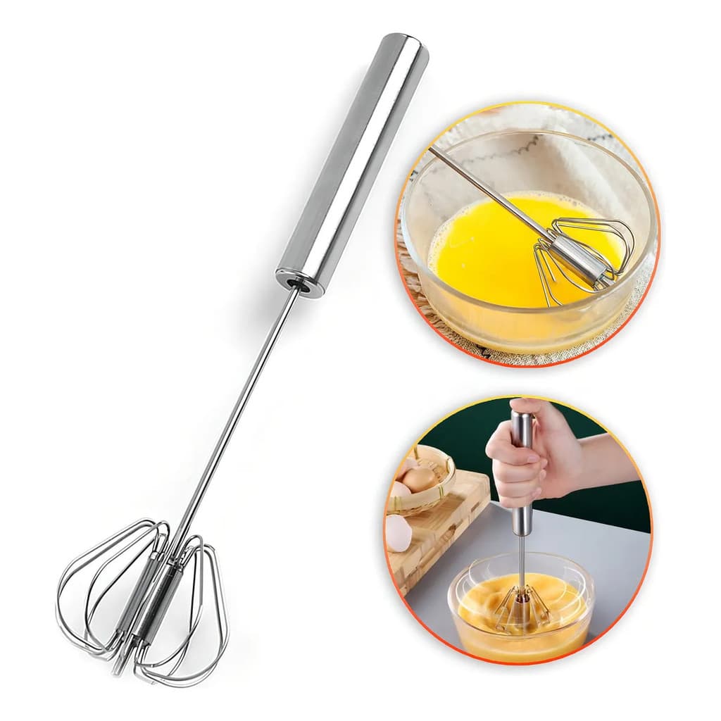 Batedor Misturador De Ovos Mixer Aço Inox