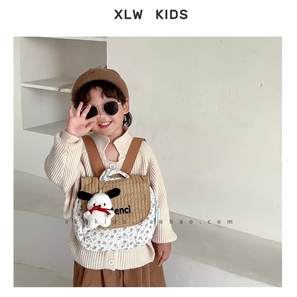 Ins estilo coreano crianças mochila meninos meninas bebê bonito filhote de cachorro mochila viagem ao ar livre saco de e