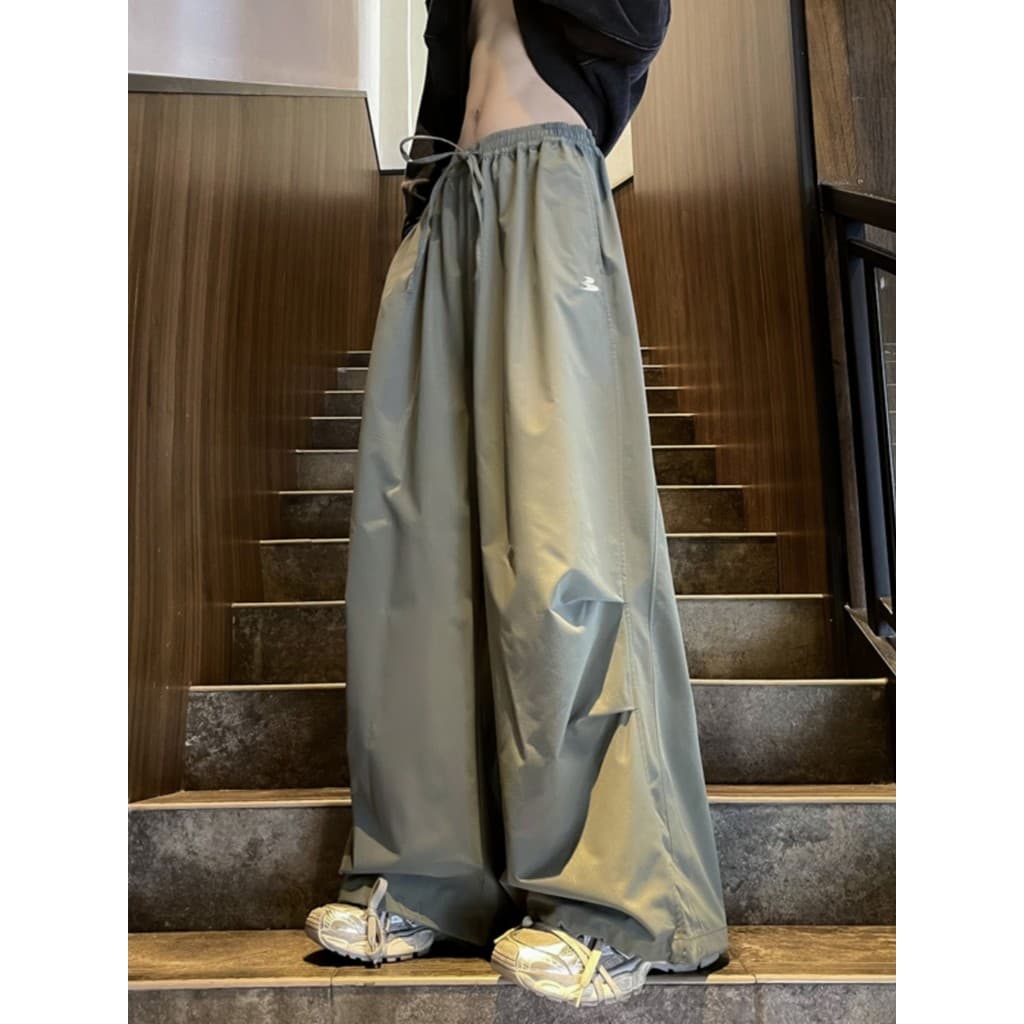 American Street Wear ins Macacão Masculino Outono Hip-Hop Calças de Casal de Pernas Largas Soltas Drape Casual Esfregar