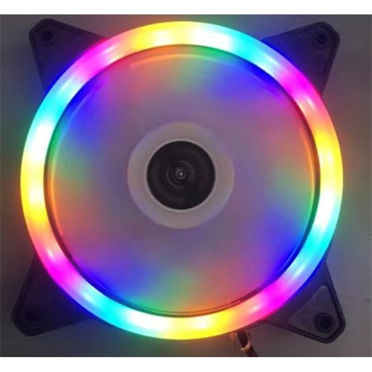 Ventilador de caixa de computador colorido luminoso 12cm ventilador de chassi fonte de alimentação de computador de mesa