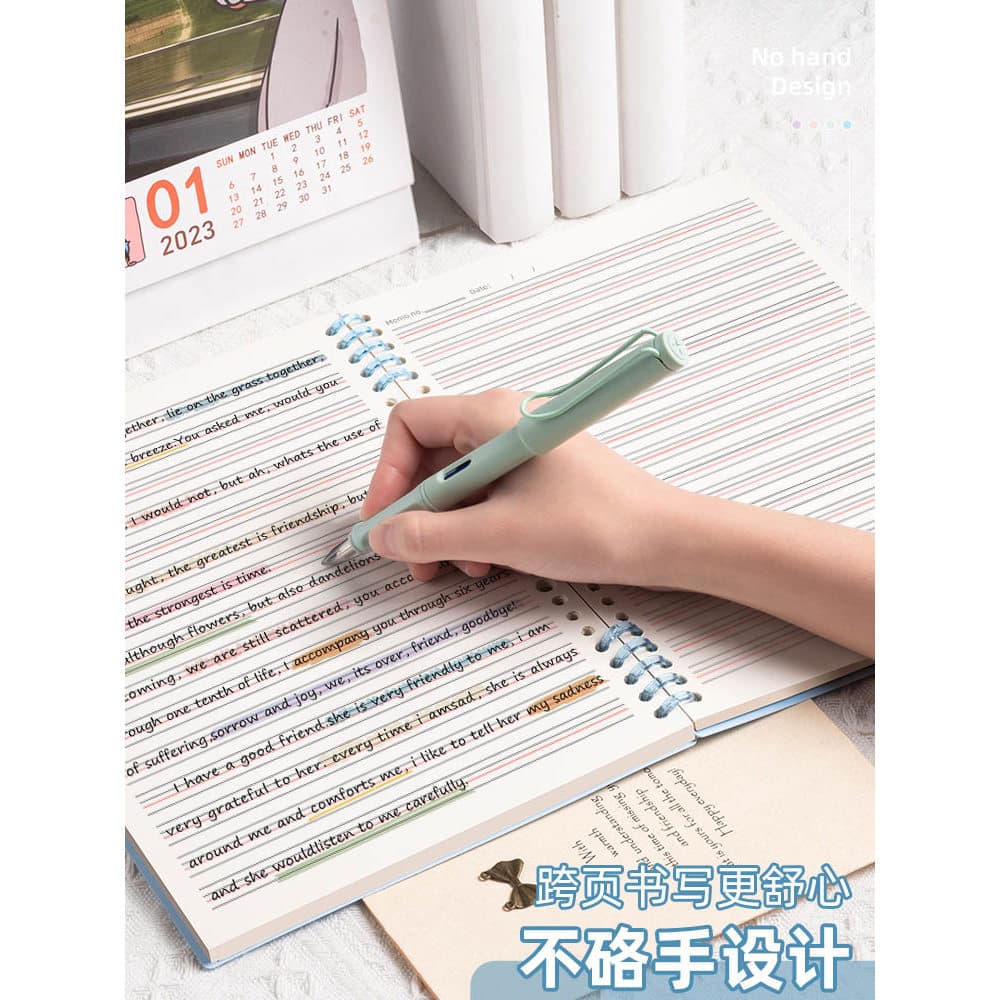 Caderno de folhas soltas Caderno de inglês engrossado B5 Livro de exercícios removível Alunos do ensino médio Trabalho d