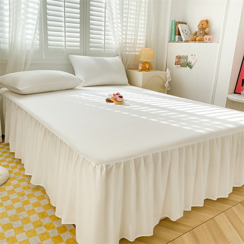 Lençol de saia de cama estilo princesa peça única quatro estações capa anti-poeira Universal capa protetora antiderrapan
