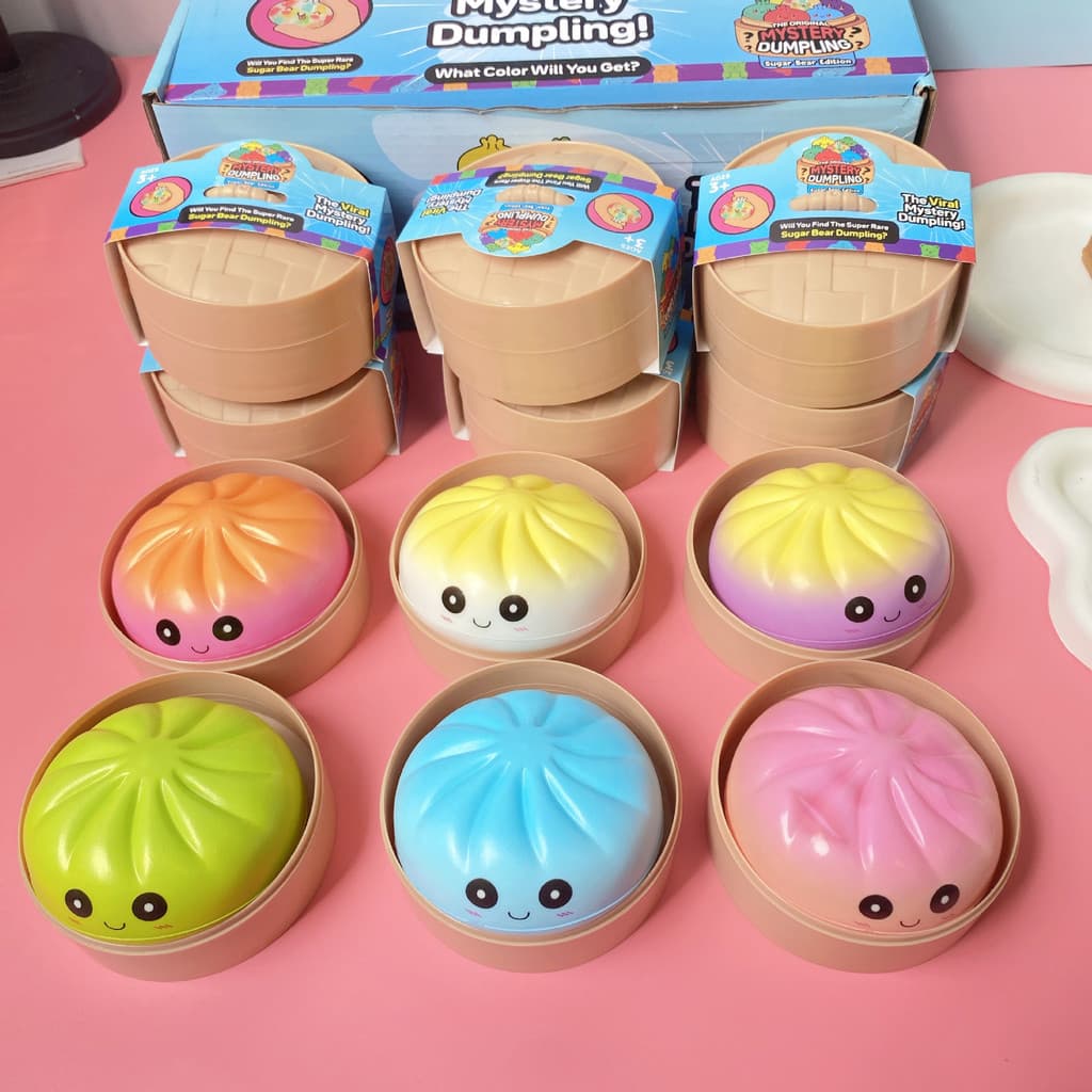 Brinquedo Mole De Pão Cozido No Vapor Aleatório De 1 Peça-Simulação De Alívio Do Estresse Baozi , Fidget De Ascensão Len