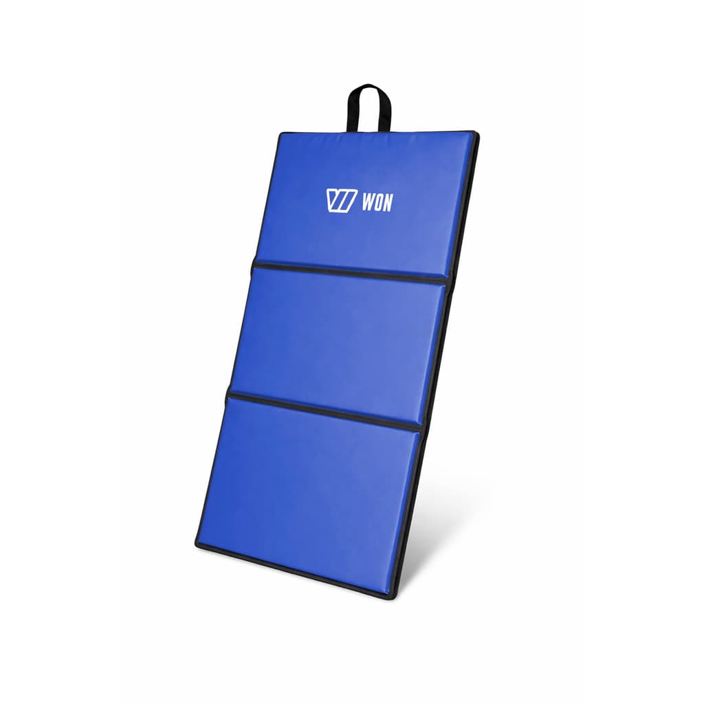 Colchonete Dobrável Alta Densidade D80 117x50x2cm Tapete De Ginástica Funcional Cor Azul Academia Yoga