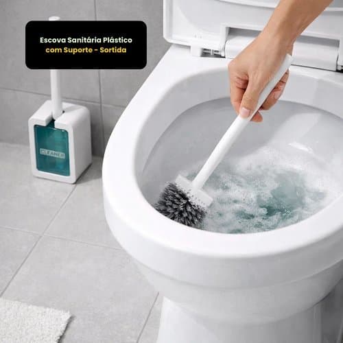 Escova Sanitária com Suporte de Parede Higiene, Design Organização Suporte Suspenso Higiene Superior