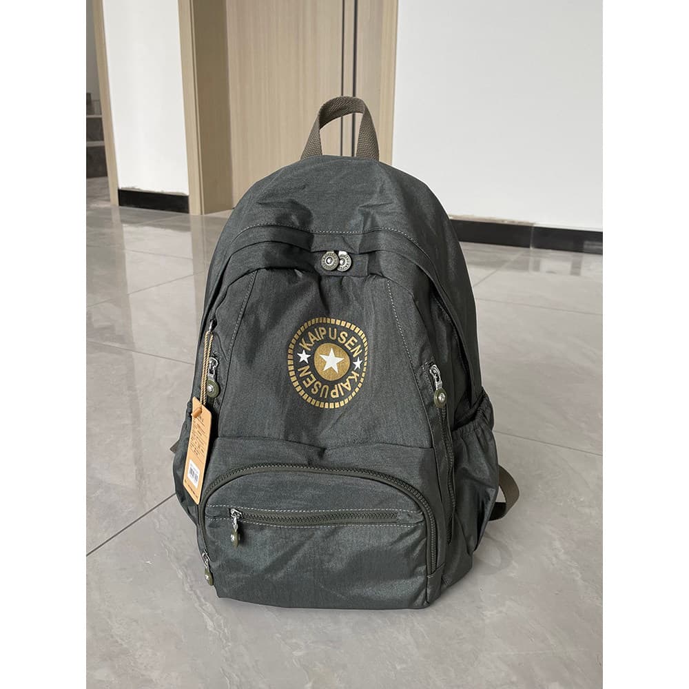 Moda leve mochila grande capacidade saco de escola montanhismo saco das mulheres dos homens mochila lona náilon Casual c