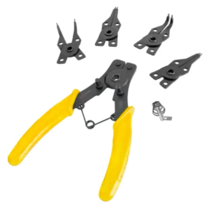 Kit Alicate Com 4 Pontas Intercambiáveis Para Anilhas Bico 45° 90° 180° - Touro Shop