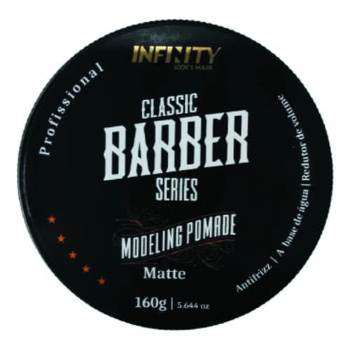 3 Pomada Para Cabelo Modeladora Cera Infinity 160g Look'shai Kit 3 Pomada Classic Barber Series Matte