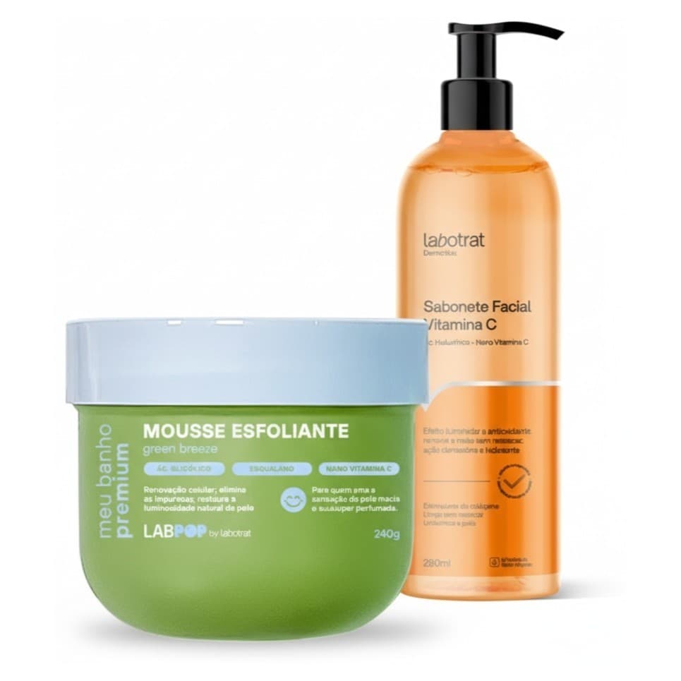 Kit Mousse Esfoliante Facial + Sabonete Vitamina C
