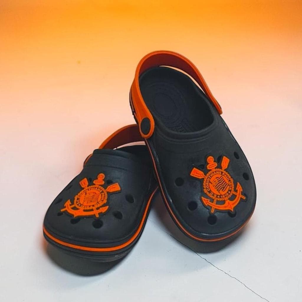 Sandália Infantil Power Sport Preto & Laranja