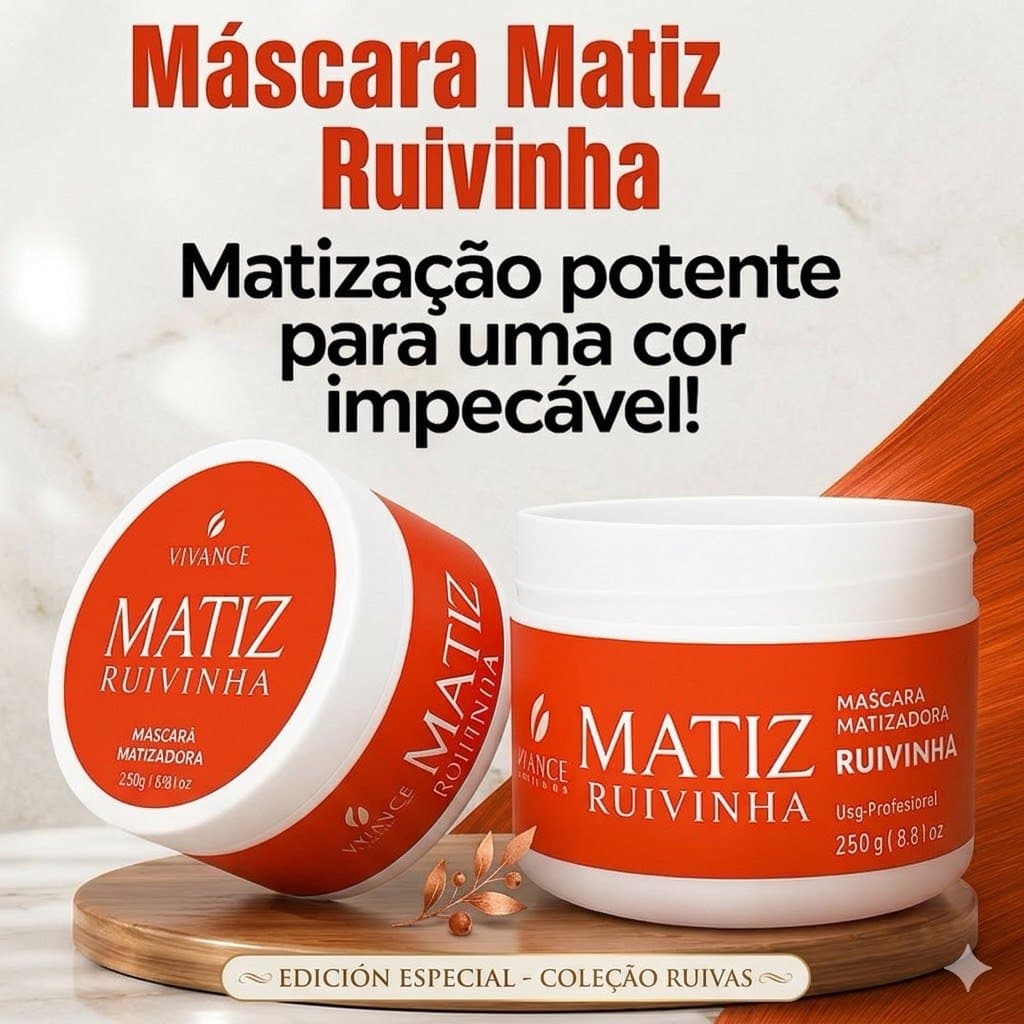 Tonalizante Capilar Ruivinha Acobreado Ruivo Natural - 250gr Vivance