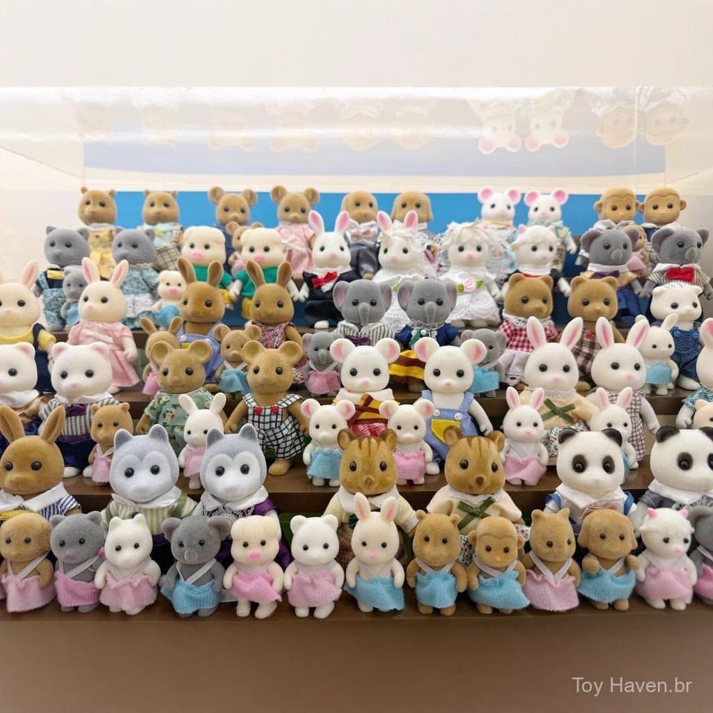 4pcs/CONJUNTO Família de Animais da Floresta 1_12 Acessórios para Casa de Bonecas Mini 14TT
