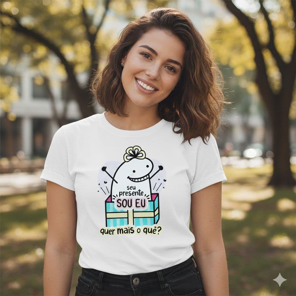 Camiseta Feminina Criativa Presente – Linda, Confortável e Moderna