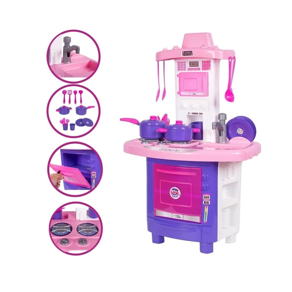Cozinha Infantil Completa Brinquedo Faz de Conta