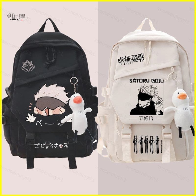 Mochila GR9 Jujutsu Kaisen para Mulheres Homens Estudantes Grande Capacidade Respirável Moda Impressão de Personalidade