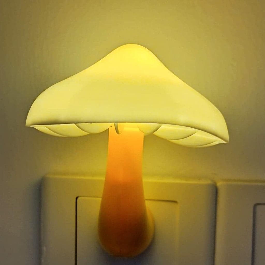 Luz Noturna Fofa De Cogumelo , Quente , Confortável E Não Deslumbrante , Decoração De Lâmpada De Cabeceira Infantil , In