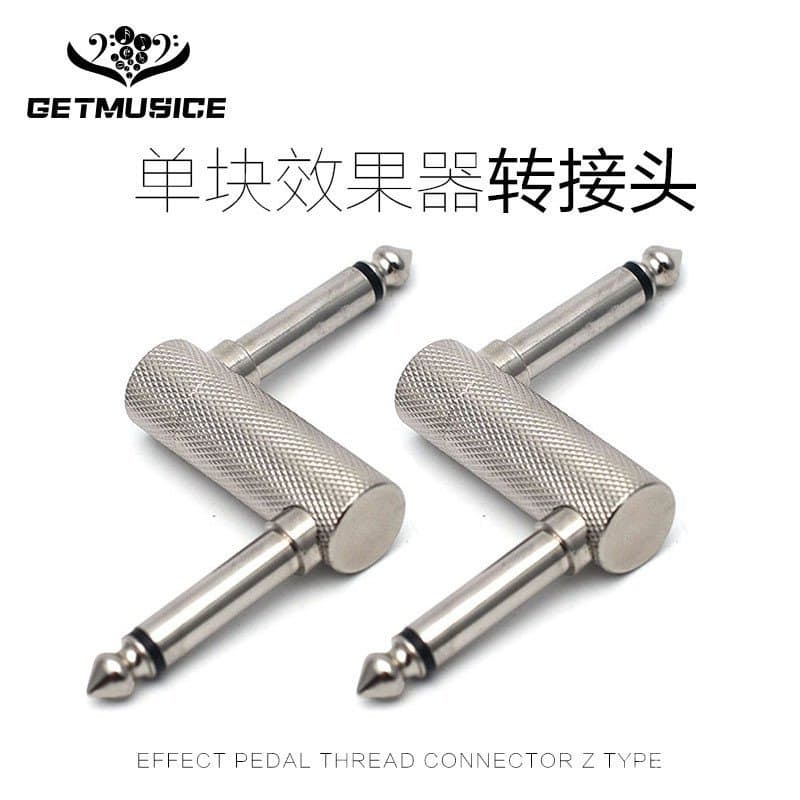 Adaptador de efeitos em forma de Z, conector PC-Z 6.35 6.5, adaptador cilíndrico de efeitos com rosca de metal