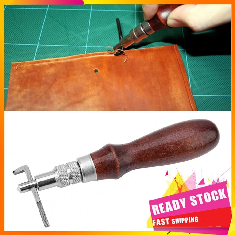 gfgfgfgg Adjustable Leather Groover  Multi-Function Leathercraft Tool with Notcher Skiving Edger Beveler for Home Use