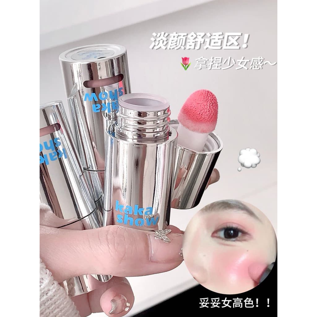 Sensação de luz de água clara!Menina japonesa blush esponja líquida escova Natural estilo coreano água brilhante vitalid