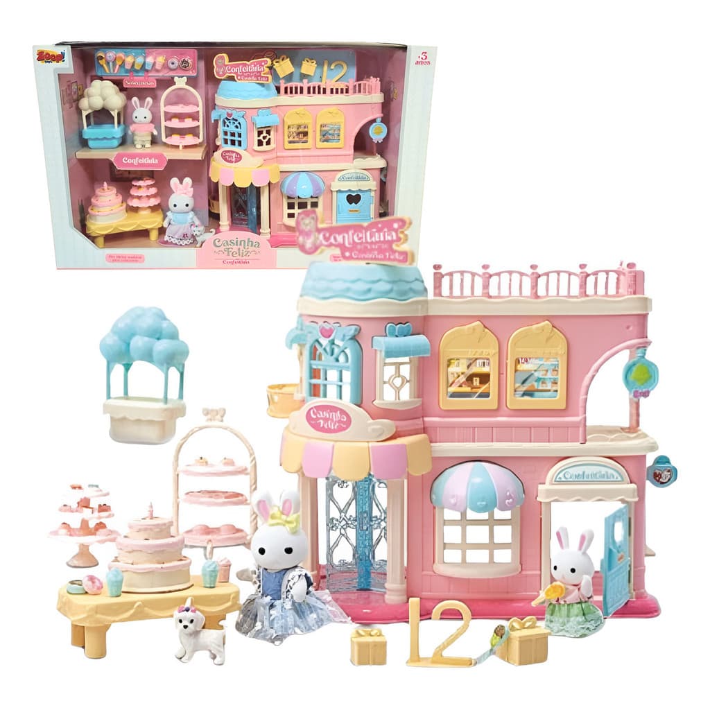 Casinha Feliz Confeitaria Family Brinquedo - Zoop Toys