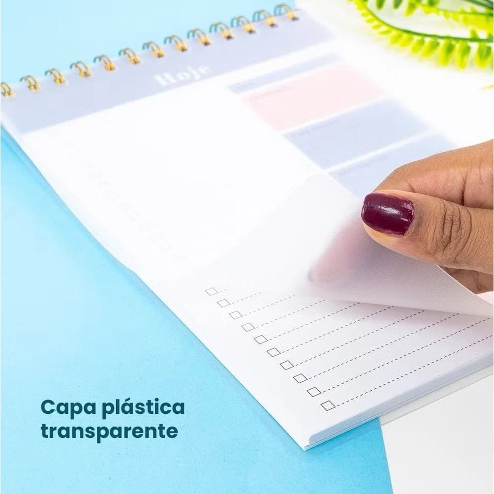Diário Planner com Cores em Tons Pastel Organização Delicada e Funcional (7018)