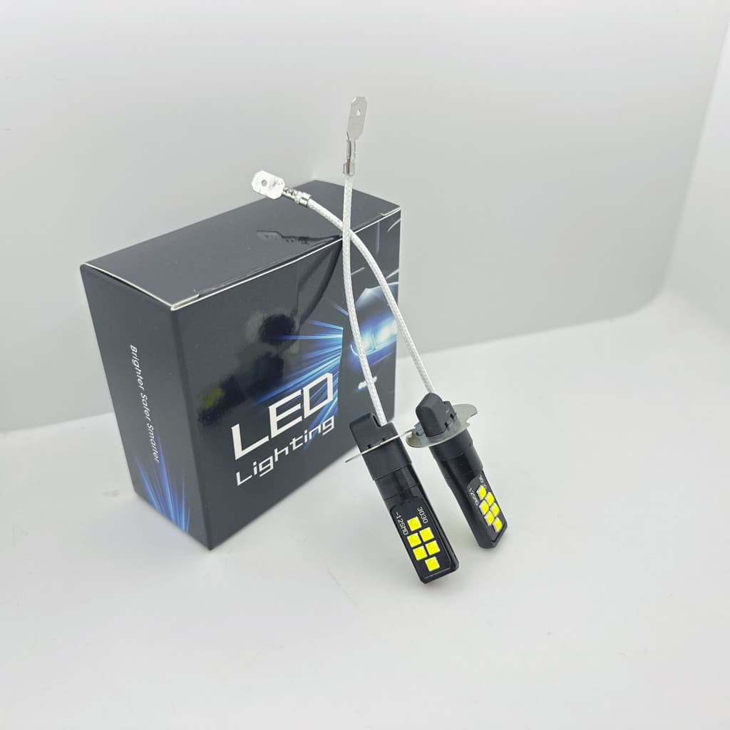 2 pçs de alta potência H3 led conjunto luz nevoeiro do carro destaque 6500K carro lâmpada led farol do carro lâmpada led