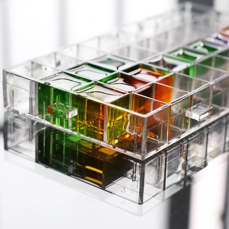 Caixa hidratante de pigmento caixa de tonificação 12 cores 24 cores 36 grades caixa de embalagem de aquarela armazenamen