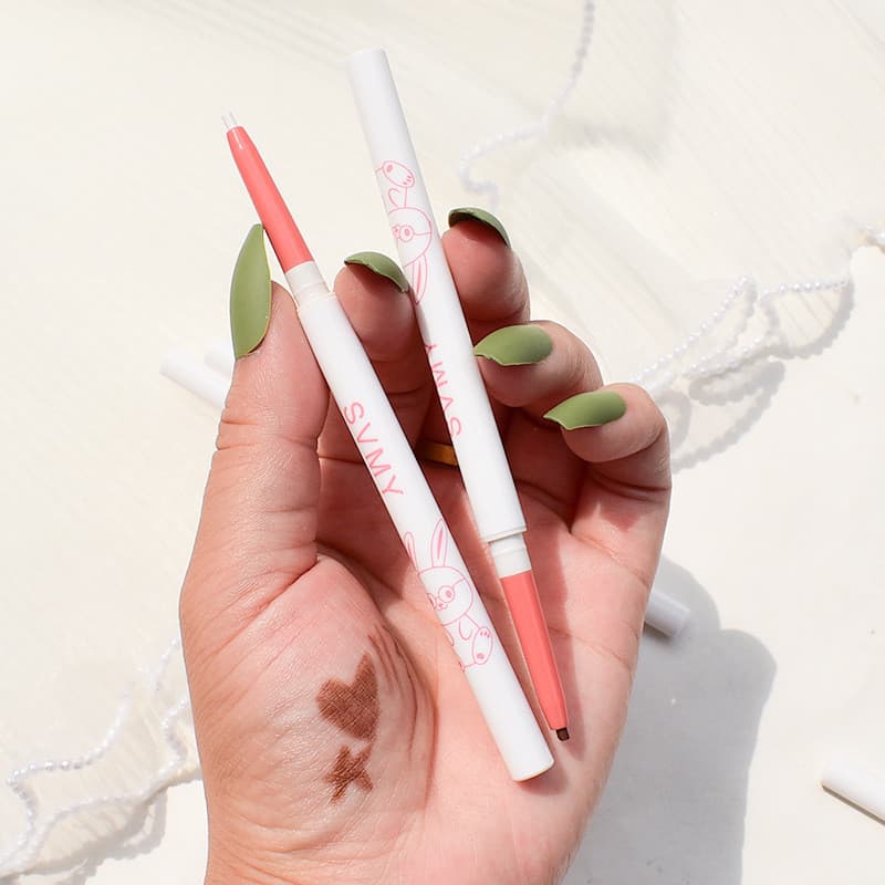 Delineador colorido à prova d'água, à prova de suor, sem manchas, cor marrom, Natural, ultrafino, caneta de cola feminin