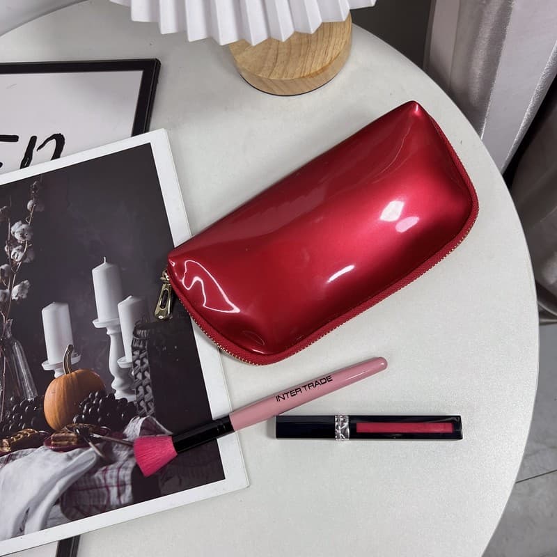 Moda pérola ~ PVC engrossado à prova dwaterproof água saco de cosméticos portátil saco de armazenamento estudante papela