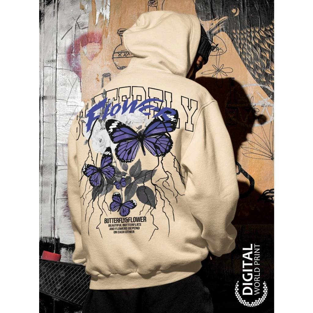 Blusa de Moletom Casaco Borboleta ButterflyFlower Premium Unissex ref-00006
