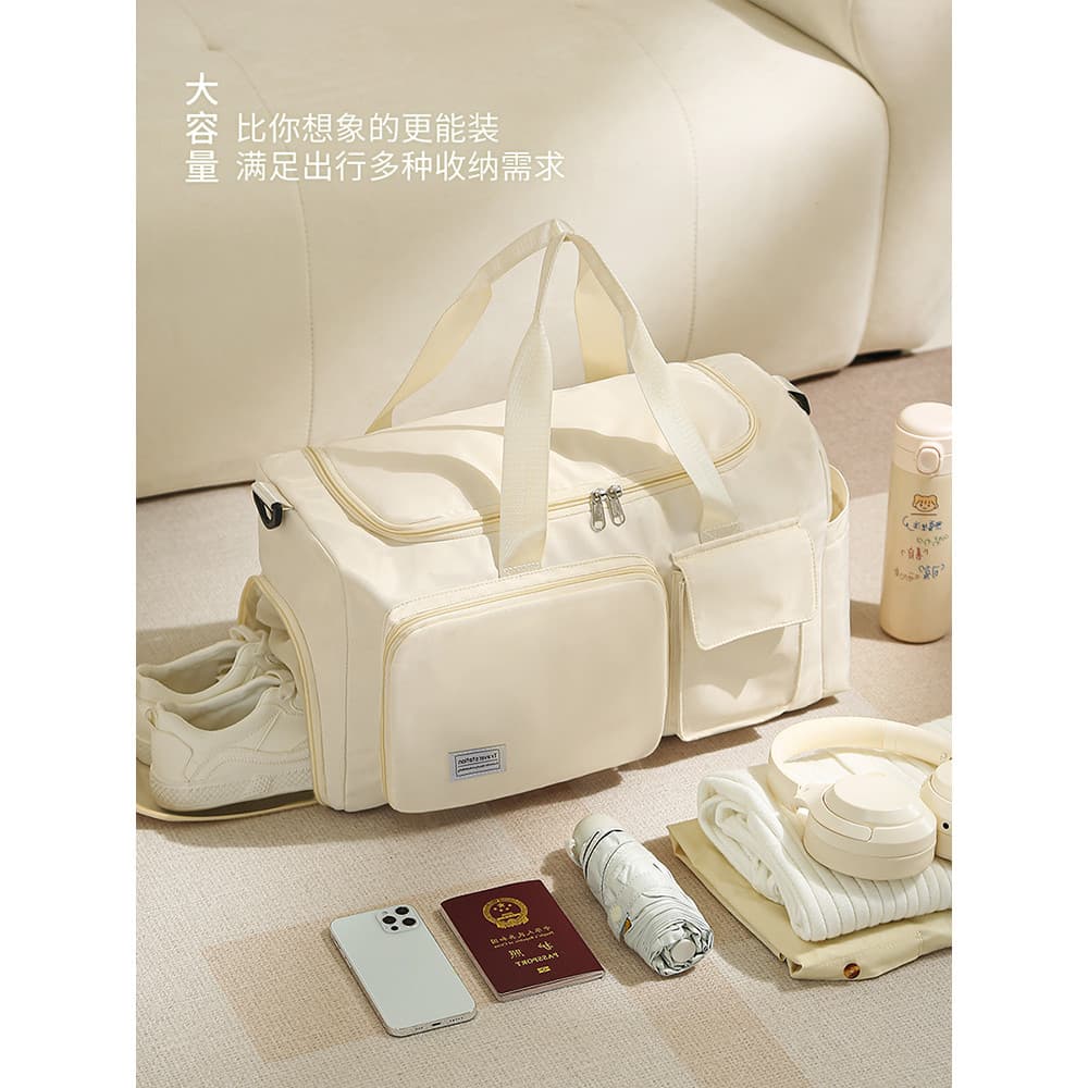 Bolsa de viagem dobrável, grande capacidade, esportiva feminina, academia, curta distância, viagem de negócios, bolsa de