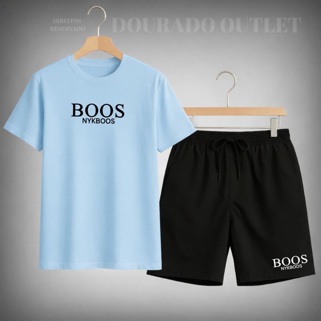 Kit Conjunto Masculino Camisa + Shorts Tactel Estiloso Confortável Envio Rápido Camisa e bermuda