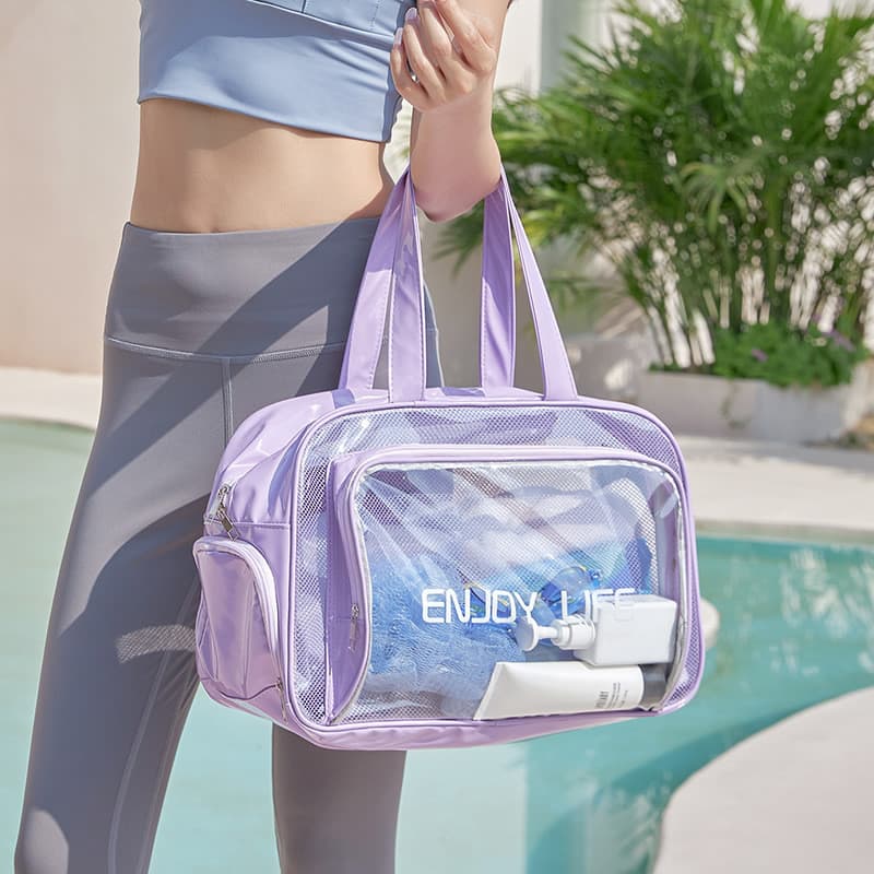 Bolsa de viagem Bolsa de viagem Bolsa de higiene pessoal masculina Separação seca e úmida Bolsa de praia à prova d'água