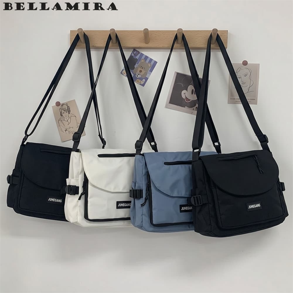 Bolsa Mensageiro De Malha Bolsa De Ombro Bolsa De Nylon Para Crossbody Bolsa De Estudante Bolsa De Motoqueiro