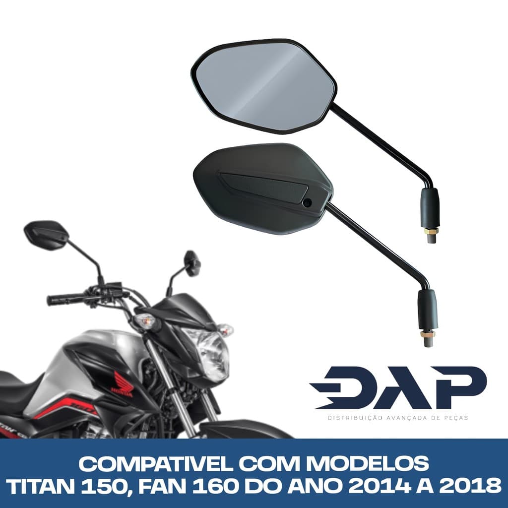 RETROVISOR DE MOTO HONDA TITAN FAN 160 2014 PREMIUM QUALIDADE ORIGINAL