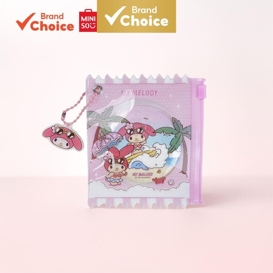 MINISO  sanrio série de verão kuromi - chaveiro porta crachá de doces com personagens kuromi, cinnamoroll e my melody