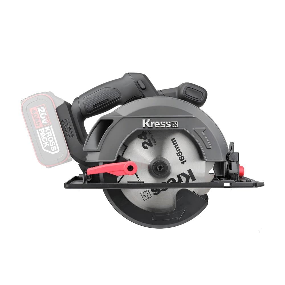 SERRA CIRCULAR KRESS Á BATERIA 20V BRUSHLESS 165MM KUE12.9